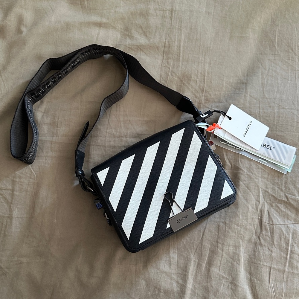 Off White Diag flap shoulder crossbody bag